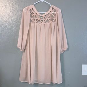 Peach baby doll dress